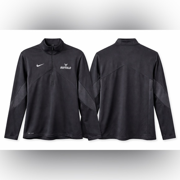 Nike Other - Nike Dri-FIT 1/4 Zip Pullover Men’s XL Black Buffalo Logo Performance Top